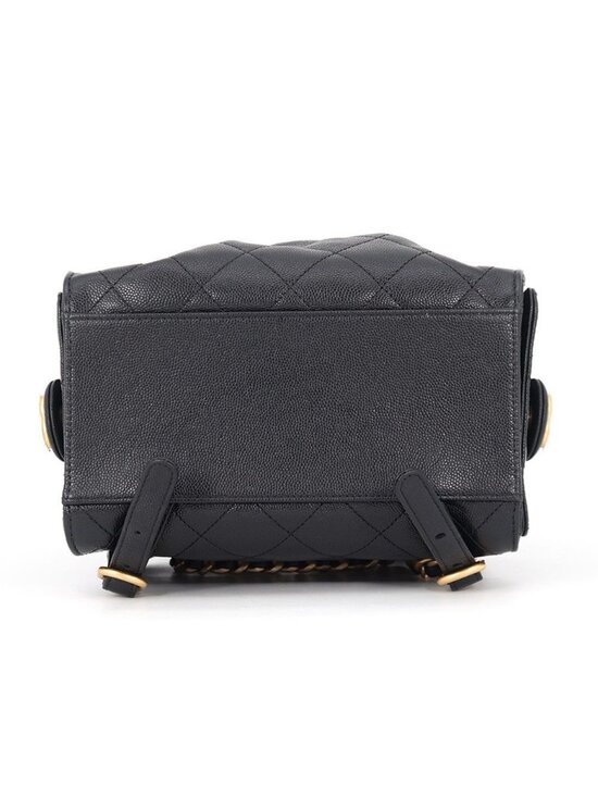 Chanel Backpack 25 Quilted CC Logo Caviar Leather main image 5